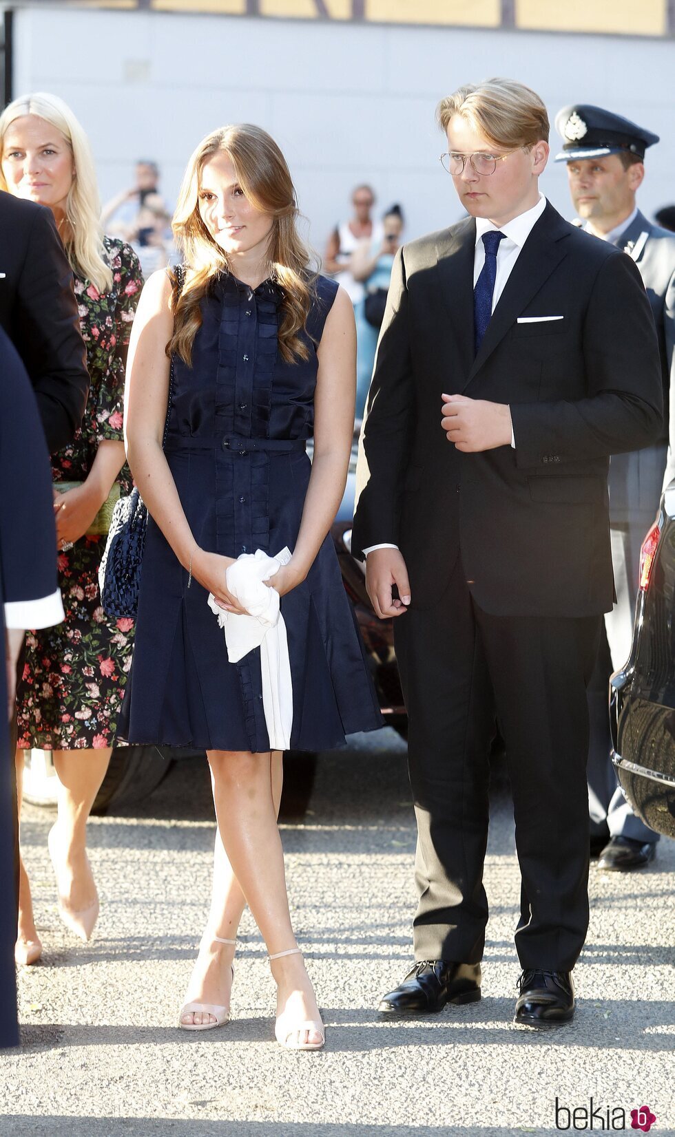 Ingrid Alexandra y Sverre Magnus de Noruega en el homenaje nacional por el décimo aniversario de los atentados de Oslo y Utøya