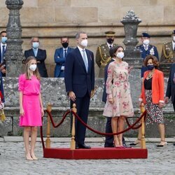 Los Reyes Felipe y Letizia con la Princesa Leonor y la Infanta Sofía en el acto de Ofrenda al Apóstol