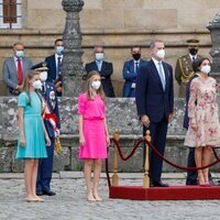 Los Reyes Felipe y Letizia con la Princesa Leonor y la Infanta Sofía en el acto de Ofrenda al Apóstol