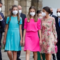 La Infanta Sofía, la Princesa Leonor y la Reina Letizia en la Ofrenda al Apóstol en el Día de Santiago 2021