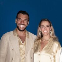 Pauline Ducruet y Maxime Giaccardi en la gala solidaria contra el SIDA