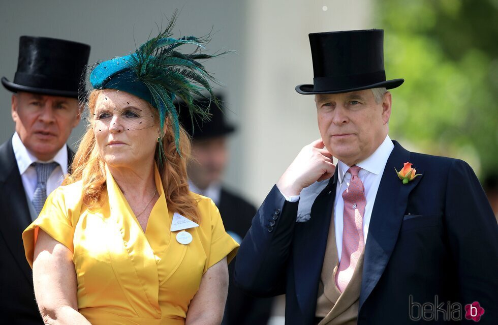 El Príncipe Andrés y Sarah Ferguson en la celebración de Ascot 2019