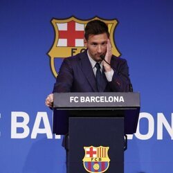 Leo Messi se despide del Barça en una rueda de prensa