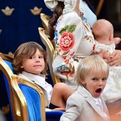 Alejandro y Gabriel de Suecia en el bautizo de Julian de Suecia