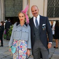 Elisabeth von Thurn und Taxis y Albert von Thurn und Taxis en la boda de María Anunciata de Liechtenstein y Emanuele Musini