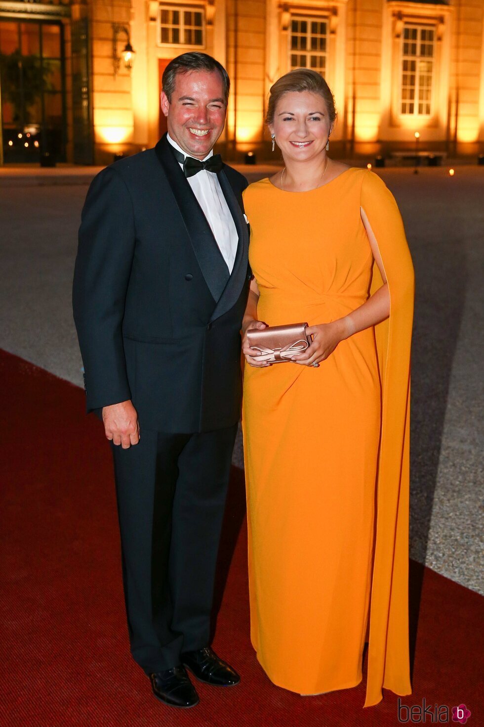 Guillermo y Stéphanie de Luxemburgo en la boda de María Anunciata de Liechtenstein y Emanuele Musini