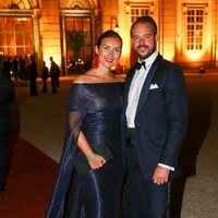 Félix y Claire de Luxemburgo en la boda de María Anunciata de Liechtenstein y Emanuele Musini