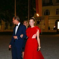 Pierre Casiraghi y Beatrice Borromeo en la celebración de la boda de María Anunciata de Liechtenstein y Emanuele Musini