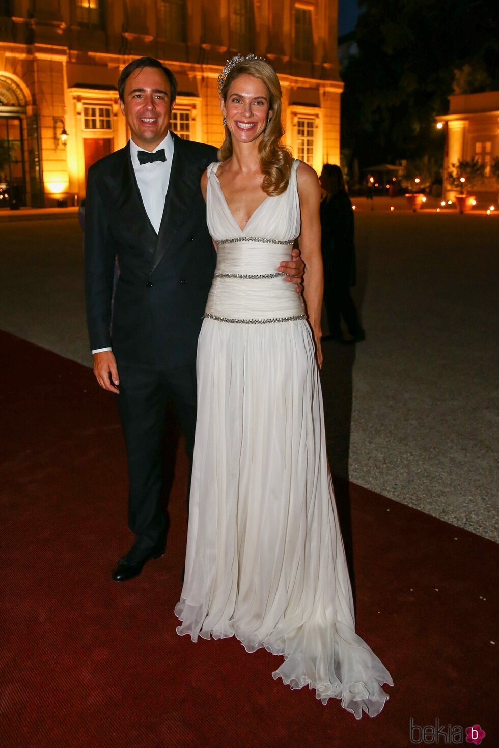 María Anunciata de Liechtenstein y Emanuele Musini en la celebración de su boda