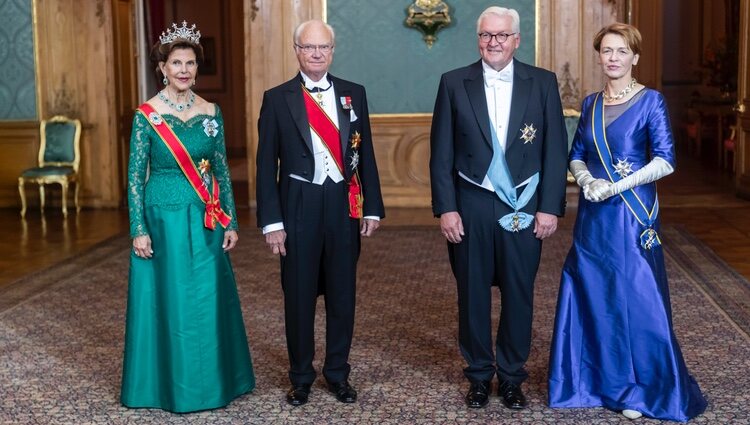 Carlos Gustavo y Silvia de Suecia con el Presidente de Alemania y su esposa en la cena de gala por su Visita de Estado a Suecia