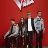 Pablo Alborán, Malú, Alejandro Sanz y Luis Fonsi posan como coaches de 'La Voz'