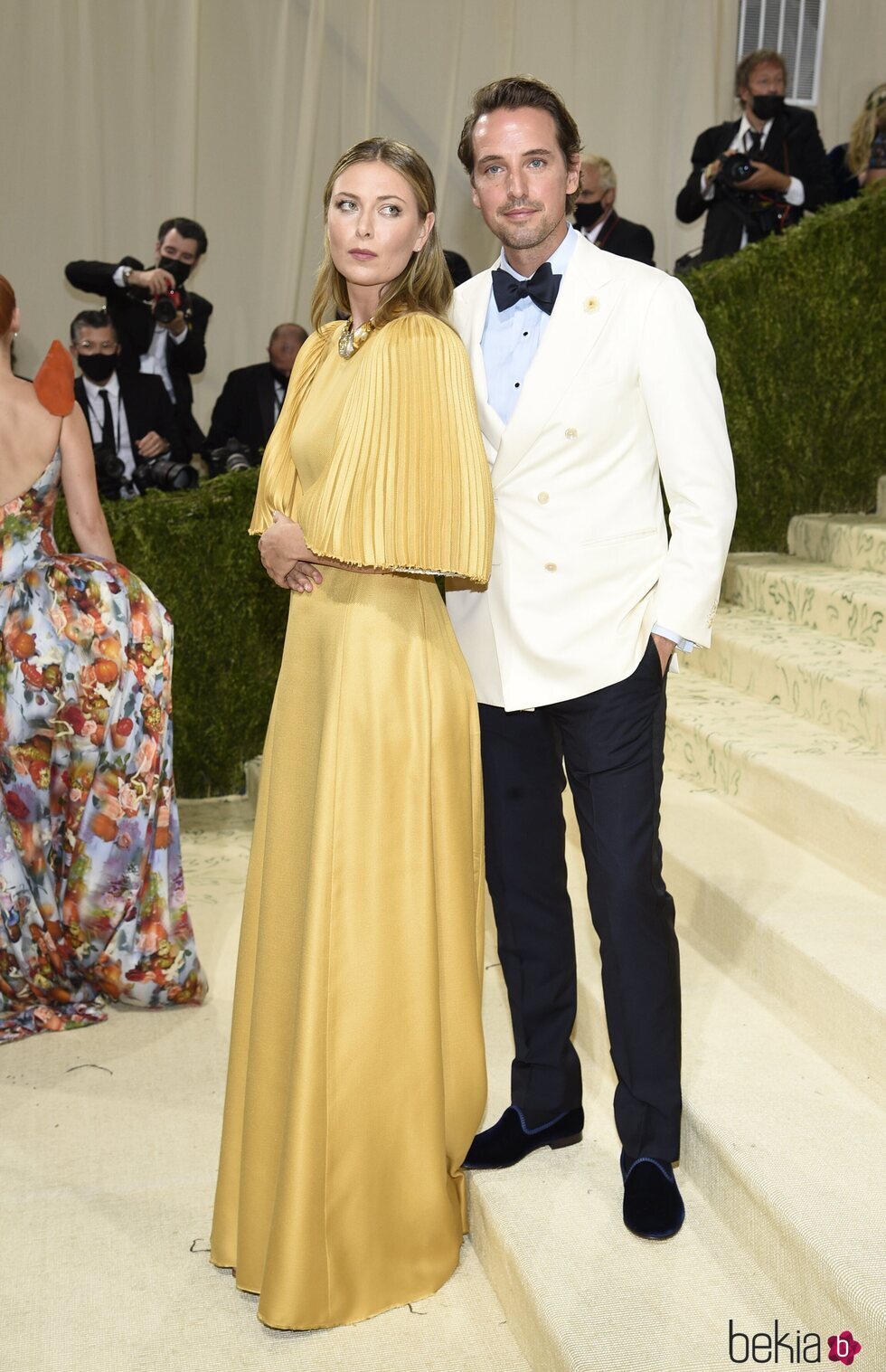 Maria Sharapova y Alexander Gilkes en la MET Gala 2021