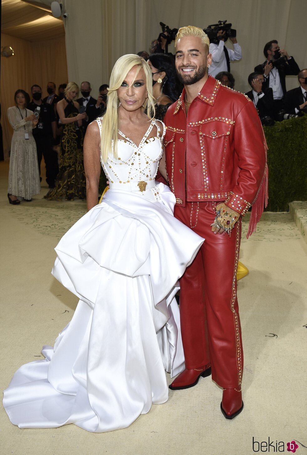 Donatella Versace y Maluma en la MET Gala 2021