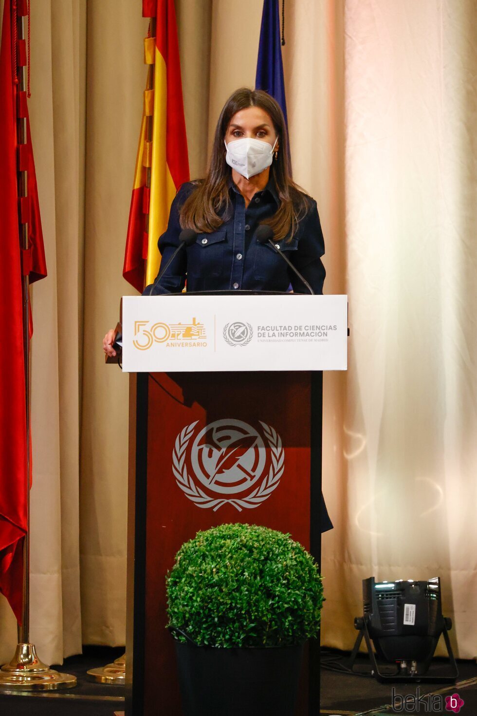 La Reina Letizia en su discurso en el 50 aniversario de la Facultad de Periodismo de la Universidad Complutense