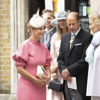 Los Condes de Wessex con la Princesa Michael de Kent en la boda de Flora Ogilvy y Timothy Vesterberg