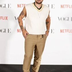 Dani Fernández en el photocall de Vogue Fashion Night Out 2021