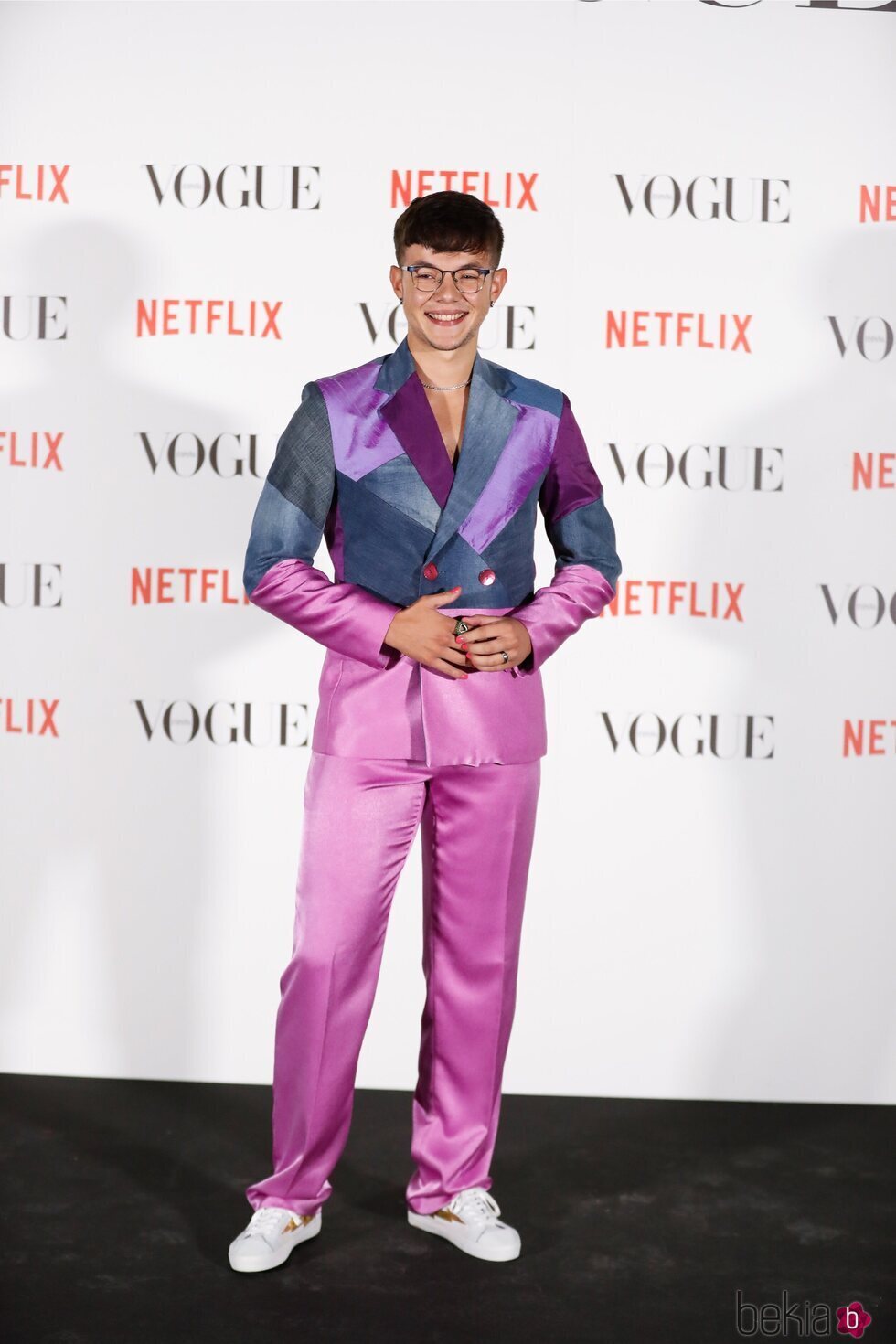 Flavio en el photocall de Vogue Fashion Night Out 2021