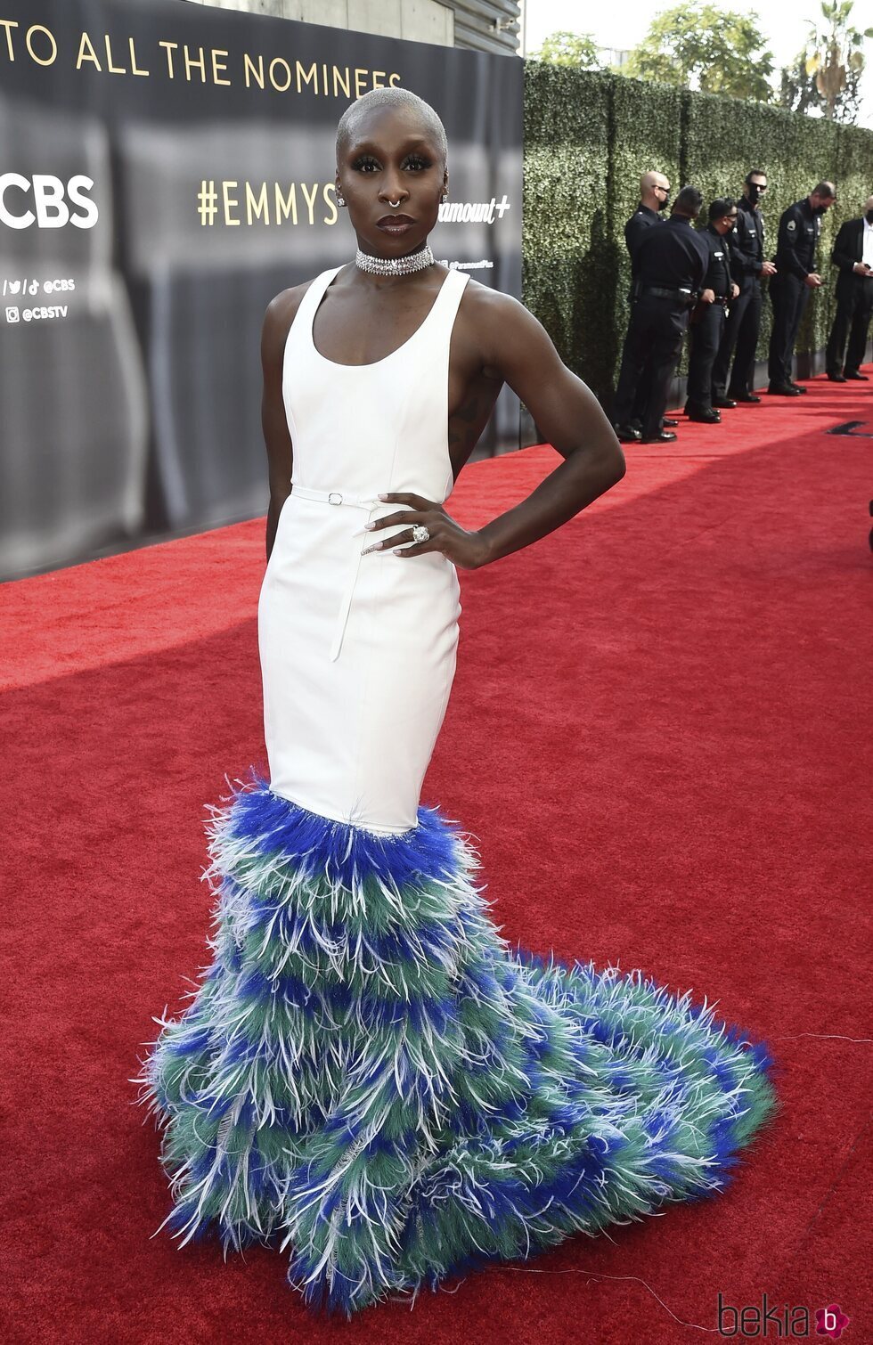 Cynthia Erivo en la alfombra roja de los Emmy 2021