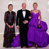 Carolina de Mónaco, Alberto de Mónaco y Sharon Stone en la Gala por la Salud Planetaria de Monte-Carlo 2021