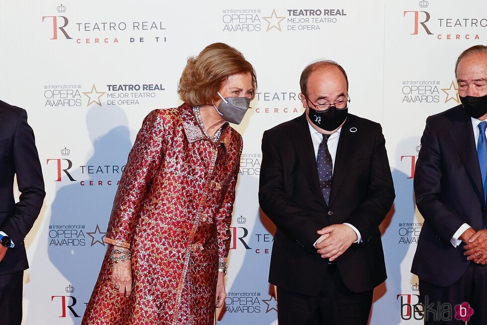 La Reina Sofía y Miquel Iceta en la inauguración de la temporada 2021/2022 del Teatro Real