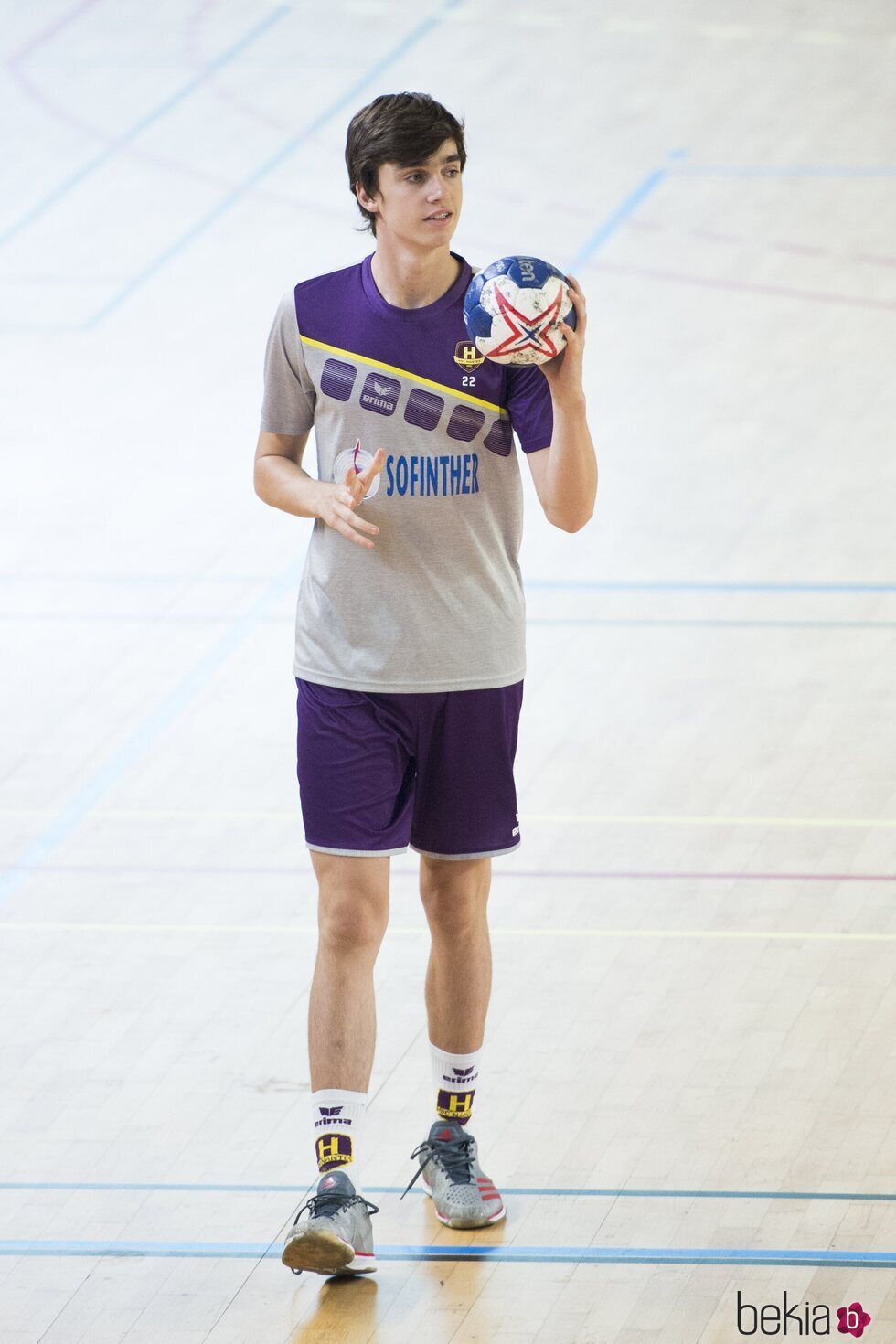 Pablo Urdangarin durante la celebración de un partido de balonmano