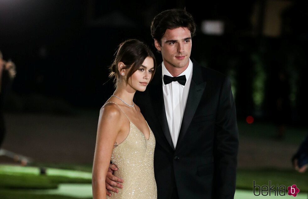 Kaia Gerber y Jacob Elordi en la presentación del Academy Museum Of Motion Pictures