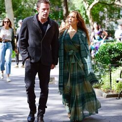 Ben Affleck y Jennifer Lopez en Madison Square Park