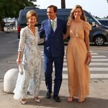 Margarita de Luxemburgo, Maria Anunciata de Liechtenstein y Emanuele Musini en la boda de Marie Astrid de Liechtenstein y Ralph Worthington