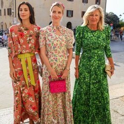 Sassa de Osma, Ekaterina de Hannover y Chantal Hochuli en la boda de Marie Astrid de Liechtenstein y Ralph Worthington