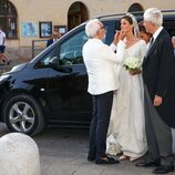 Marie Astrid de Liechtenstein en su boda con Ralph Worthington