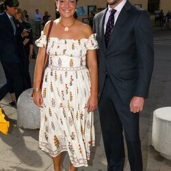 Alejandra de Luxemburgo y Félix de Luxemburgo en la boda de Marie Astrid de Liechtenstein y Ralph Worthington