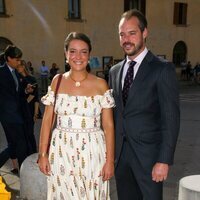 Alejandra de Luxemburgo y Félix de Luxemburgo en la boda de Marie Astrid de Liechtenstein y Ralph Worthington