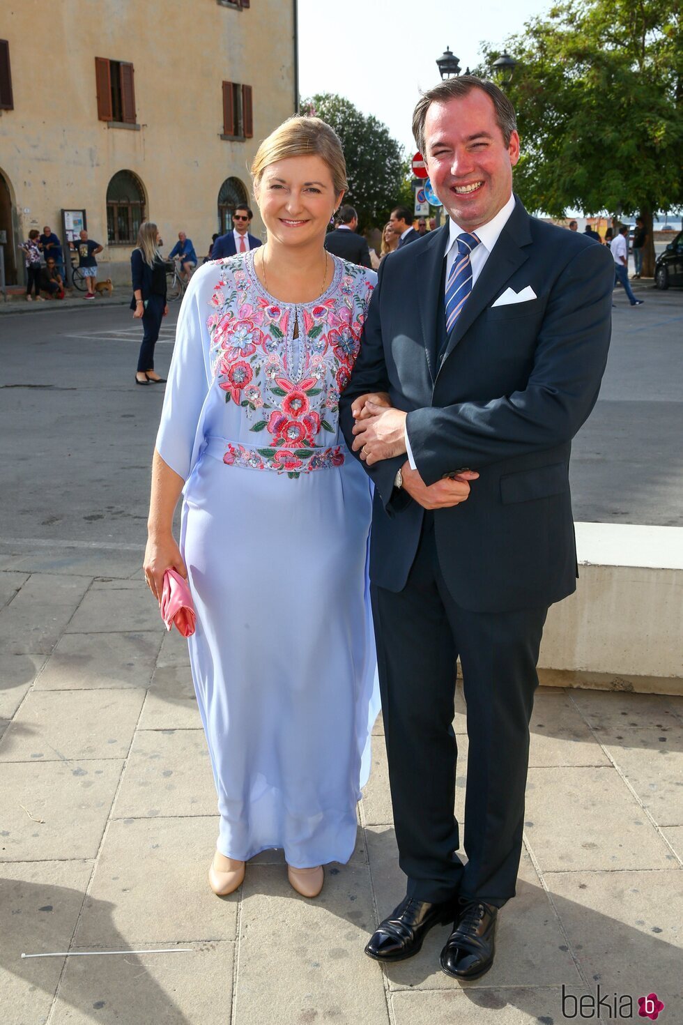 Guillermo y Stéphanie de Luxemburgo en la boda de Marie Astrid de Liechtenstein y Ralph Worthington