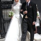 Jaime de Borbón-Dos Sicilias y Lady Charlotte Lindesay-Bethune en su boda