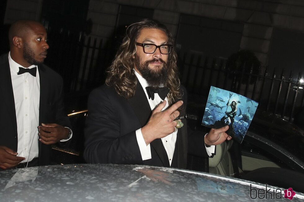 Jason Momoa en la fiesta por el estreno de 'Sin tiempo para morir'