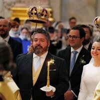 Jorge Romanov y Rebecca Bettarini en su boda