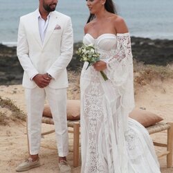 Anabel Pantoja y Omar Sánchez el día de su boda