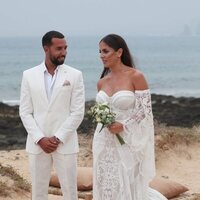 Anabel Pantoja y Omar Sánchez el día de su boda