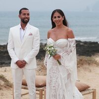 Anabel Pantoja y Omar Sánchez en la celebración de su boda