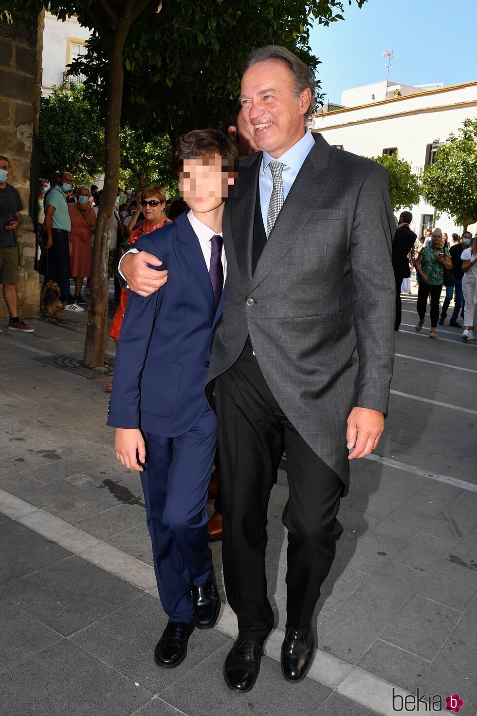 Bertín Osborne y su hijo Carlos en la boda de su hija Claudia Osborne