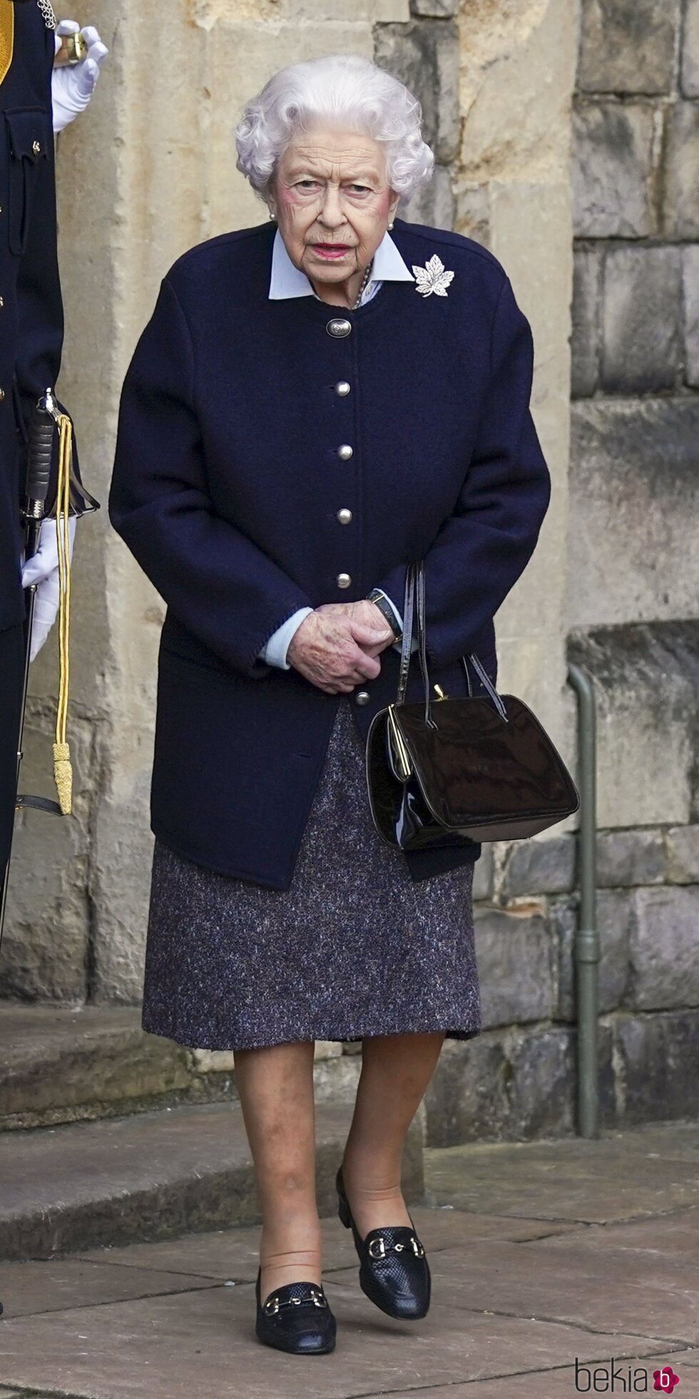 La Reina Isabel en la recepción al Regimiento Real de Artillería Canadiense en Windsor Castle