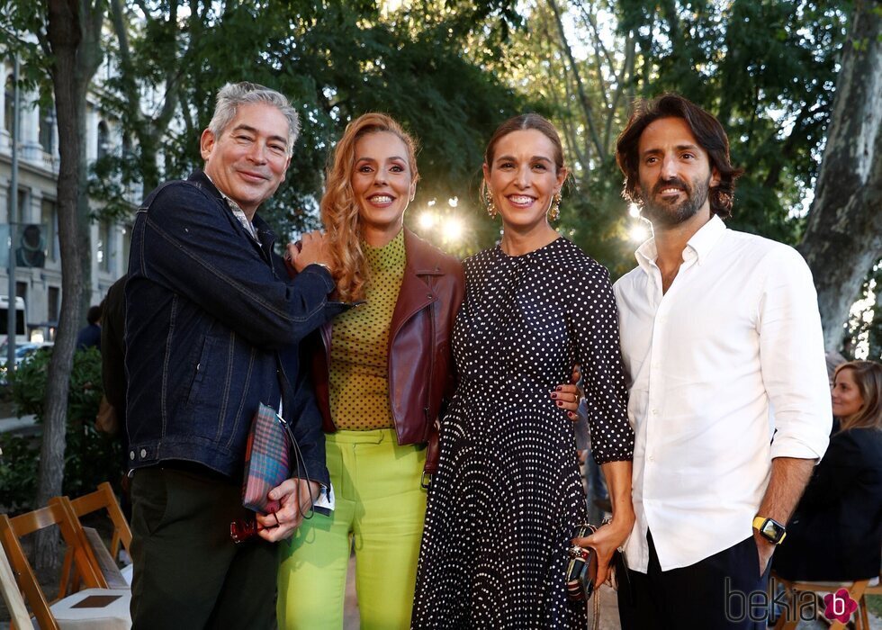 Boris Izaguirre, Rocío Carrasco, Raquel Sánchez Silva y Matías Dumont en el desfile de Palomo Spain