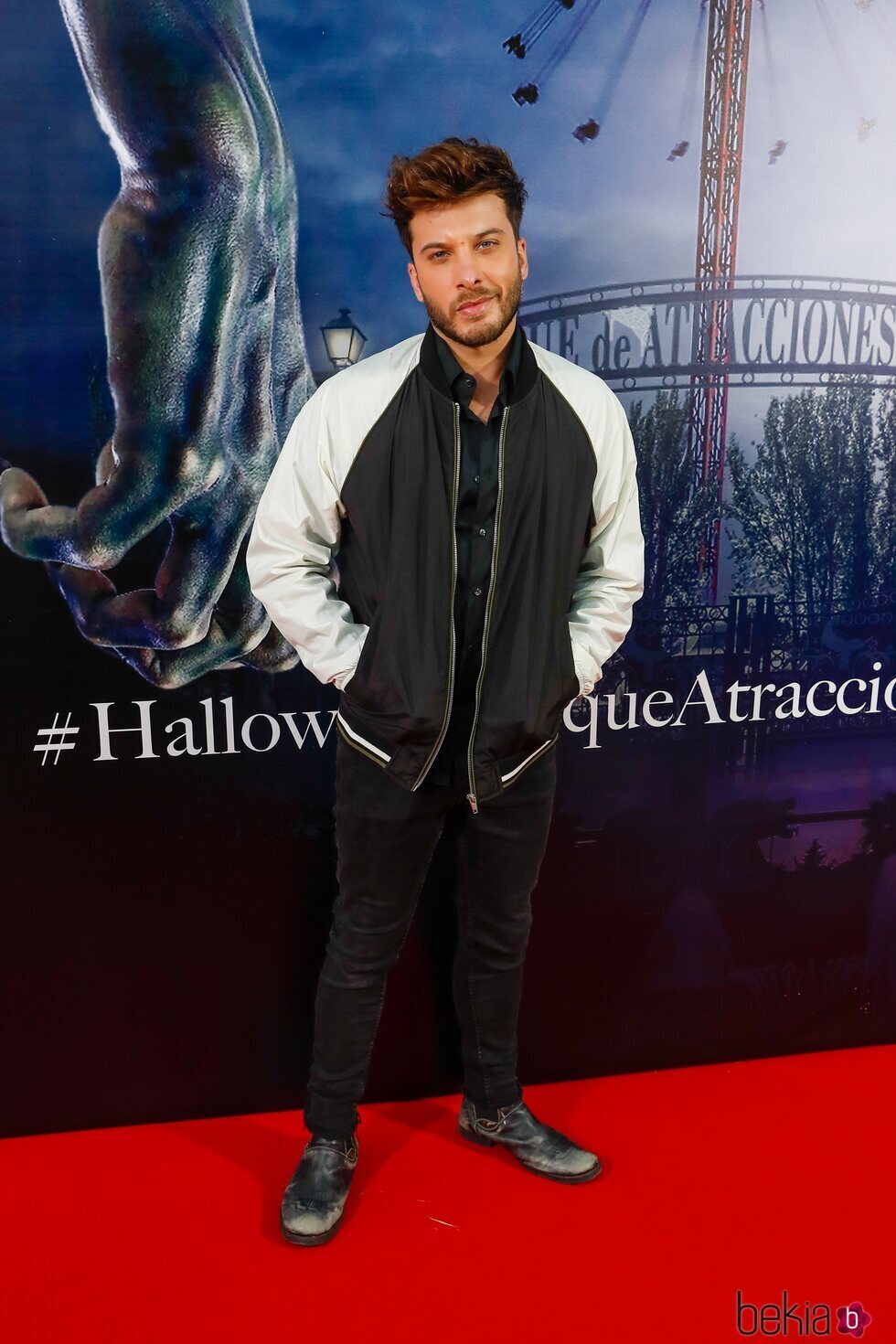 Blas Cantó en la fiesta de Halloween del Parque de Atracciones de Madrid 2021