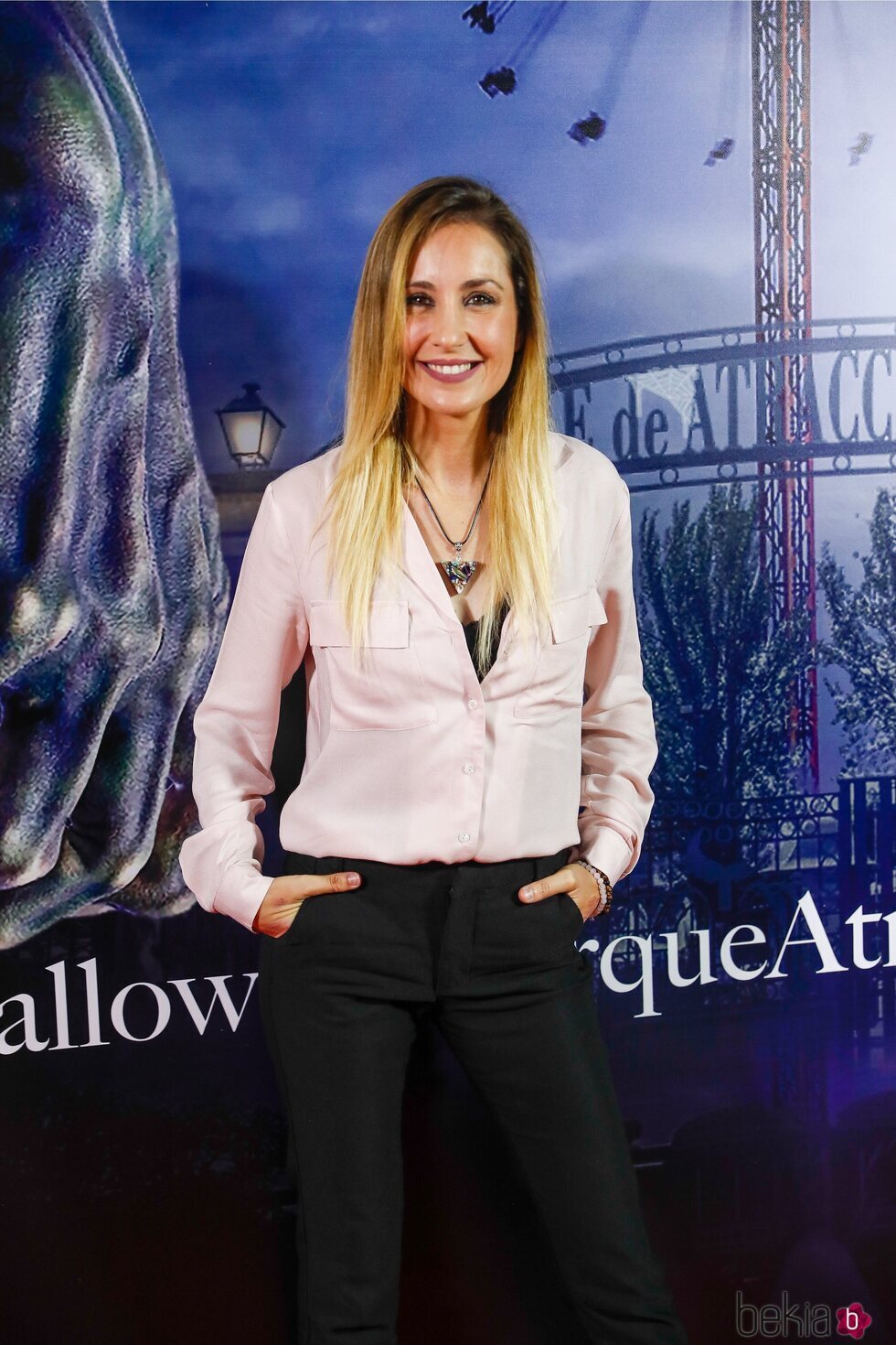 Mireia Montávez en la fiesta de Halloween del Parque de Atracciones de Madrid 2021