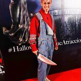 Hugo Cobo en la fiesta de Halloween del Parque de Atracciones de Madrid 2021