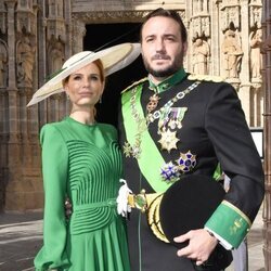 Olivia de Borbón con su hermano Francisco de Borbón el día de su boda