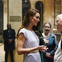 Kate Middleton y David Attenborough hablando en los Premios Earthshot 2021