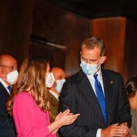 El Rey Felipe y la Princesa Leonor durante la celebración del Concierto Premios Princesa de Asturias 2021