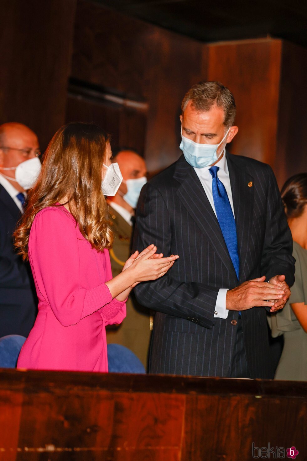 El Rey Felipe y la Princesa Leonor durante la celebración del Concierto Premios Princesa de Asturias 2021