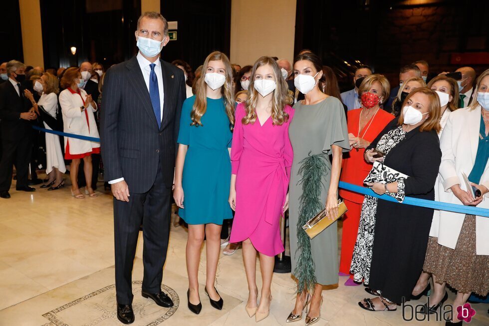 Los Reyes Felipe y Letizia, la Princesa Leonor y la Infanta Sofía en el Concierto Premios Princesa de Asturias 2021 en Oviedo